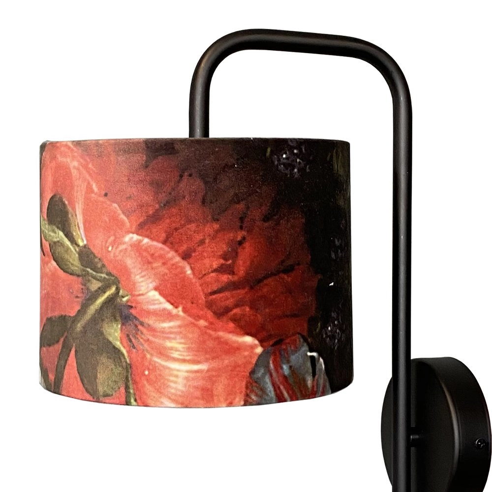 Black wall lamp Venus with Flower lampshade Masterlight 8718121251257