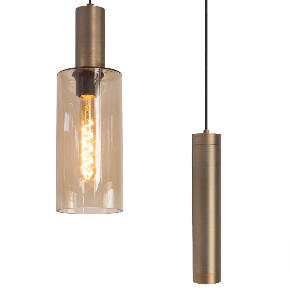 Pendant lamp Perugia bronze - 3x E27 - 2x GU10 Highlight 8718379047091