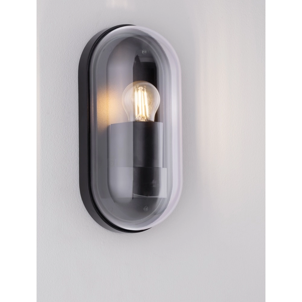 Oval wall lamp Amel Classic anthracite