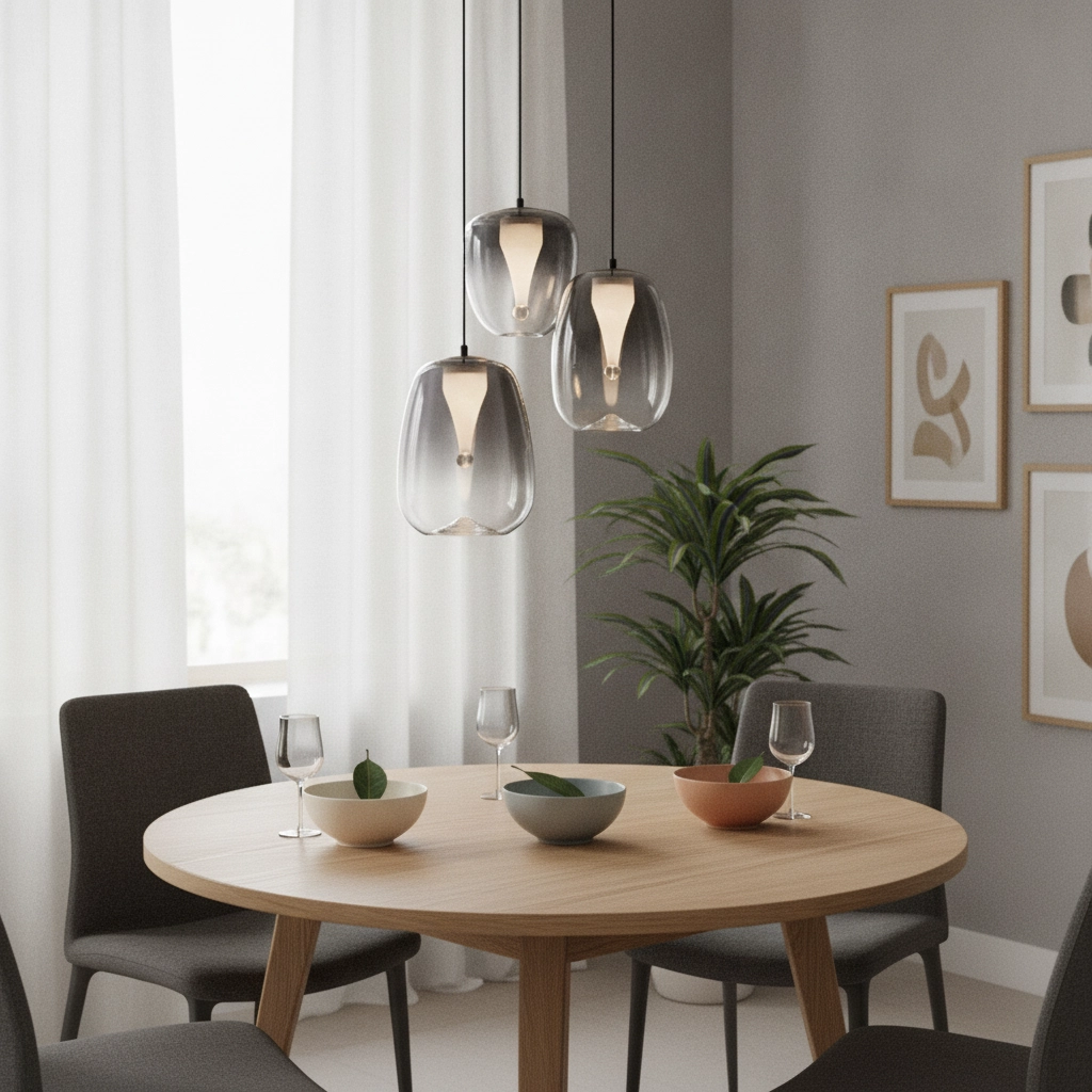 Design pendant lamp Oblo 5-light smoke glass
