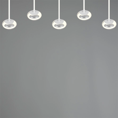 5-light design pendant lamp Tarsia white Trio 4017807683400