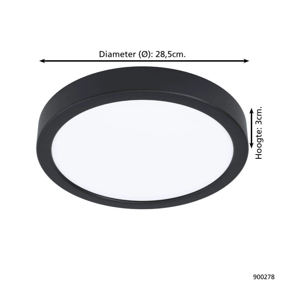 Led ceiling light Argolis 2 IP44 black Eglo 9008606232635