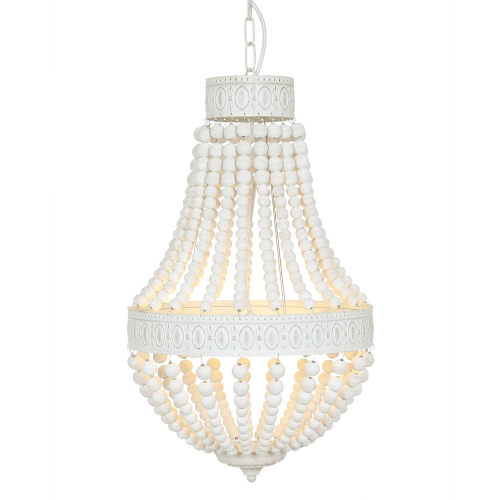 White chandelier Ella Ø 40cm