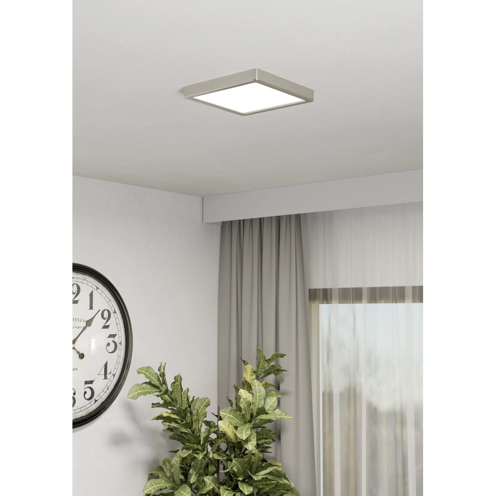 Ceiling light IP44 Fueva 6-Z Square - Stainless Steel - 22x22cm Eglo 9008606330638