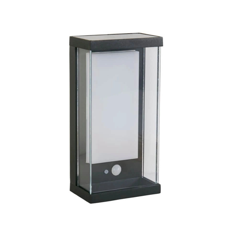 Rectangular wall lamp Solar black