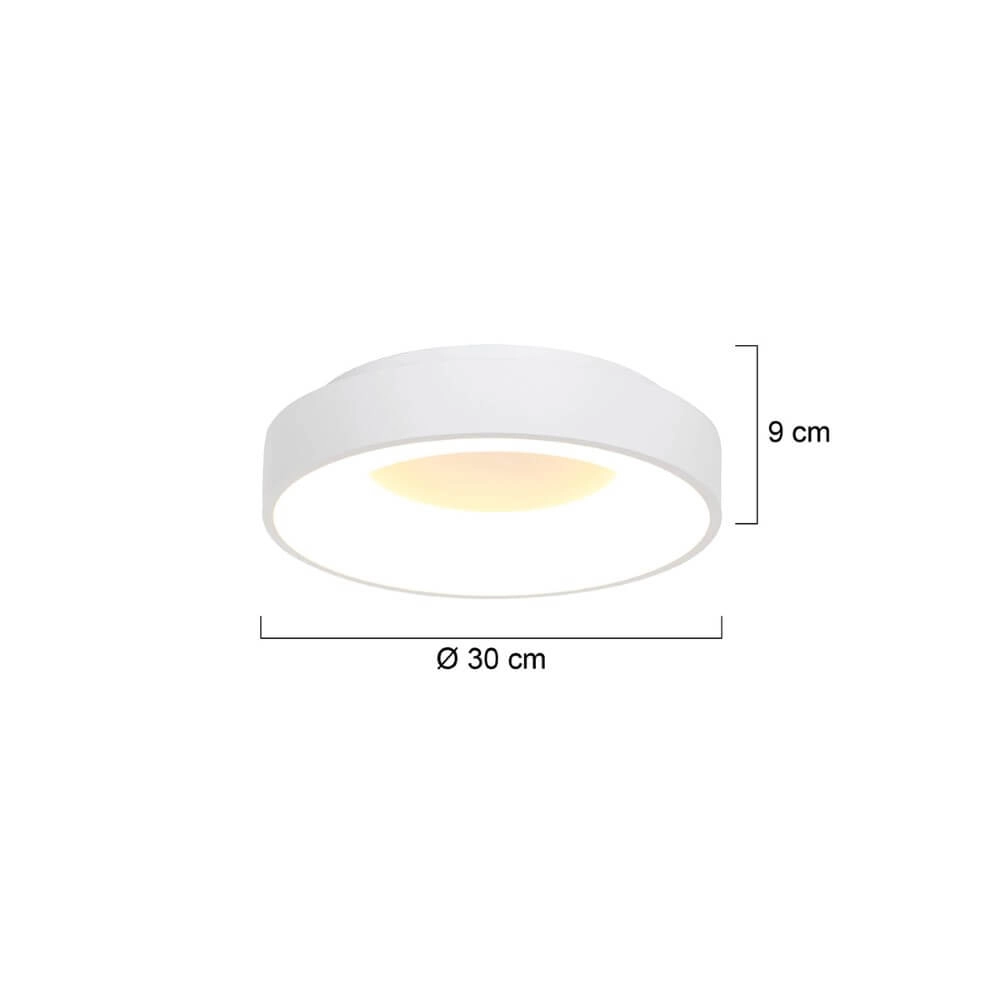 White ceiling lamp with LED Ringlede Ø 30cm Steinhauer 8712746135763