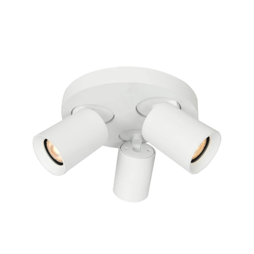 Round ceiling lamp Megano 3-light white