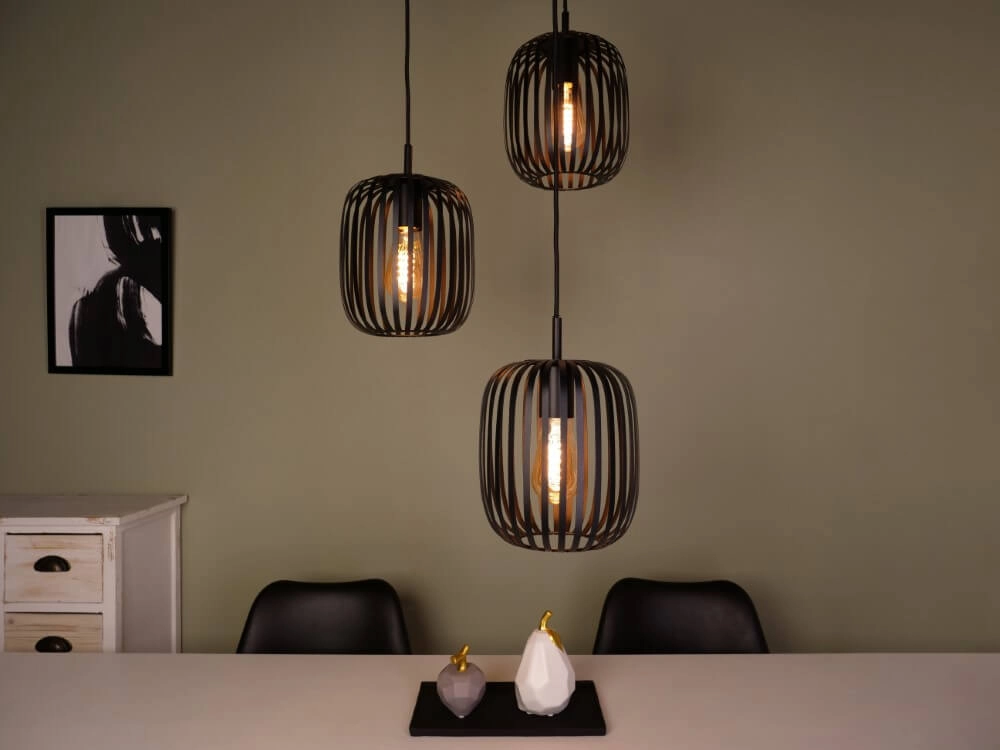 Black pendant lamp Romazzina 3-light Eglo 9008606258567