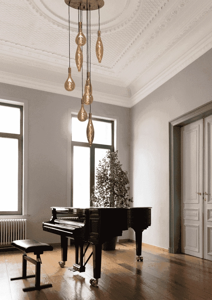 Gold hanging lamp Aton 8-light Masterlight 8718121188812