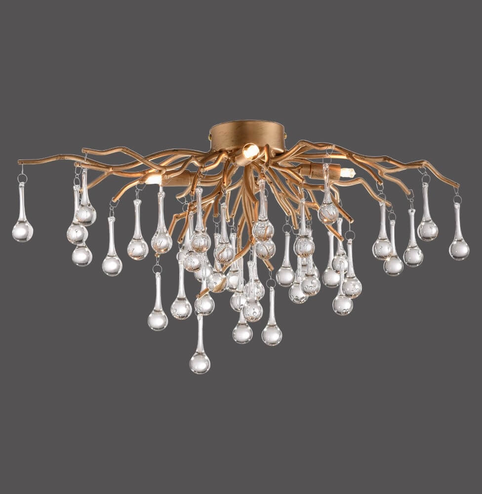 Chandelier Icicle brass 60cm Paul Neuhaus 4012248352069