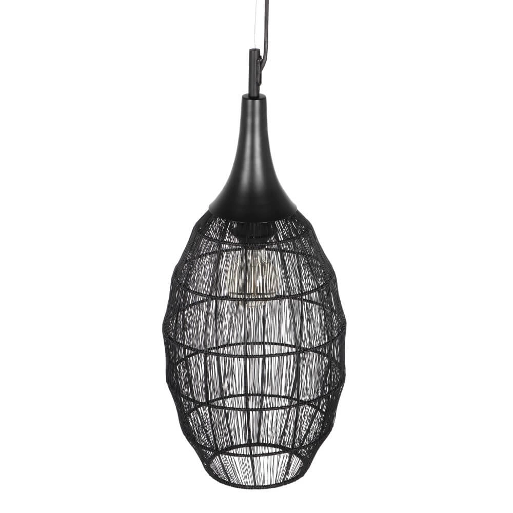 Oval pendant lamp Soraya Ø 26cm - black Trio 4017807617436