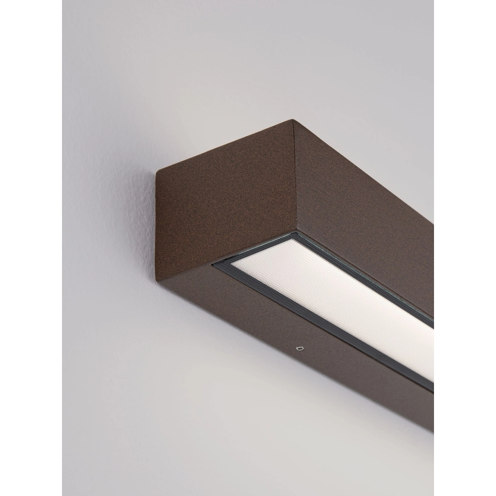 Sleek wall lamp Lane rust brown 36cm - 28W Lyora 5212017496836