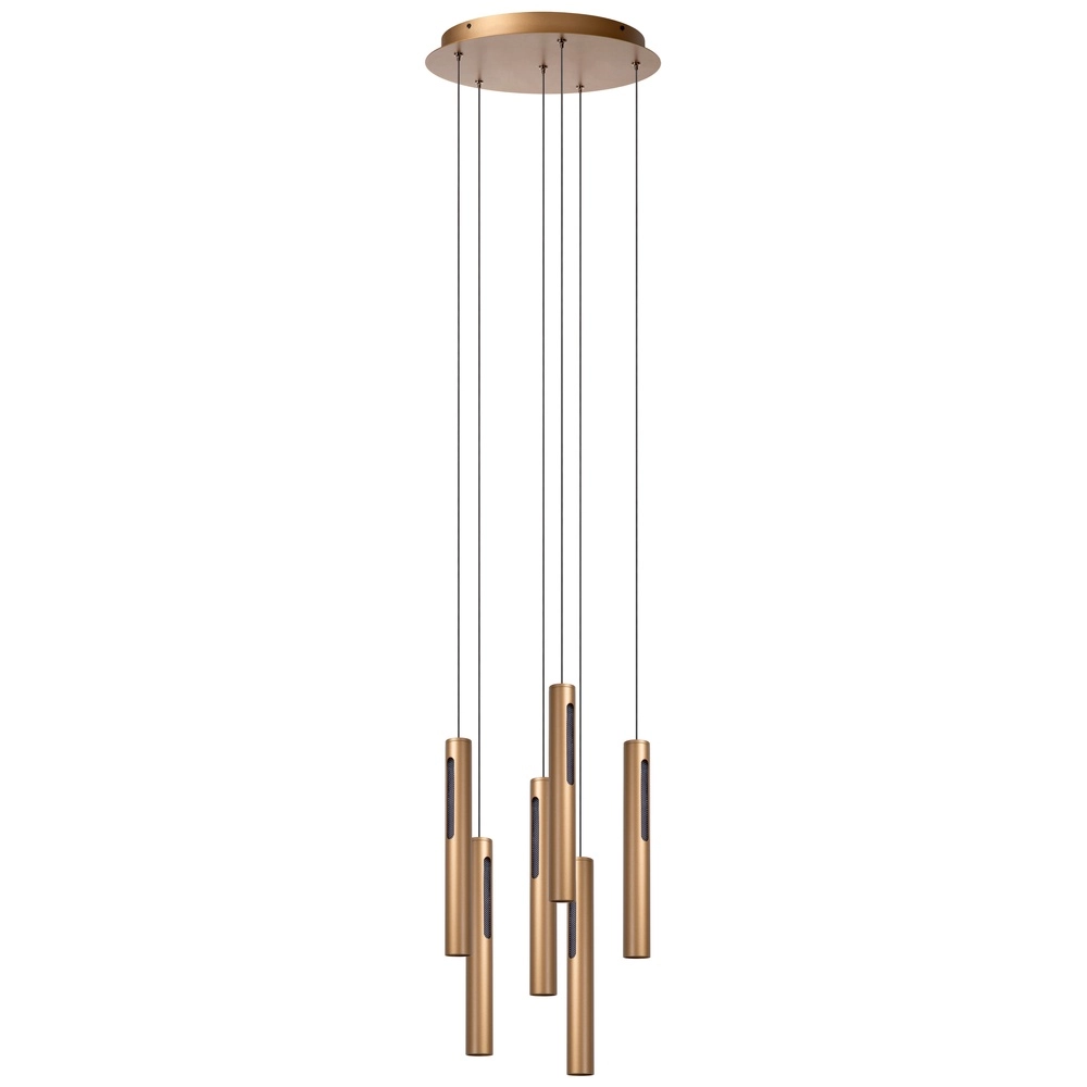 Design pendant lamp Griffith 6-light bronze Premium by Lucide 5411212241948