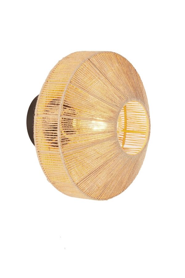 Rattan wall lamp Lyra Ø 31cm