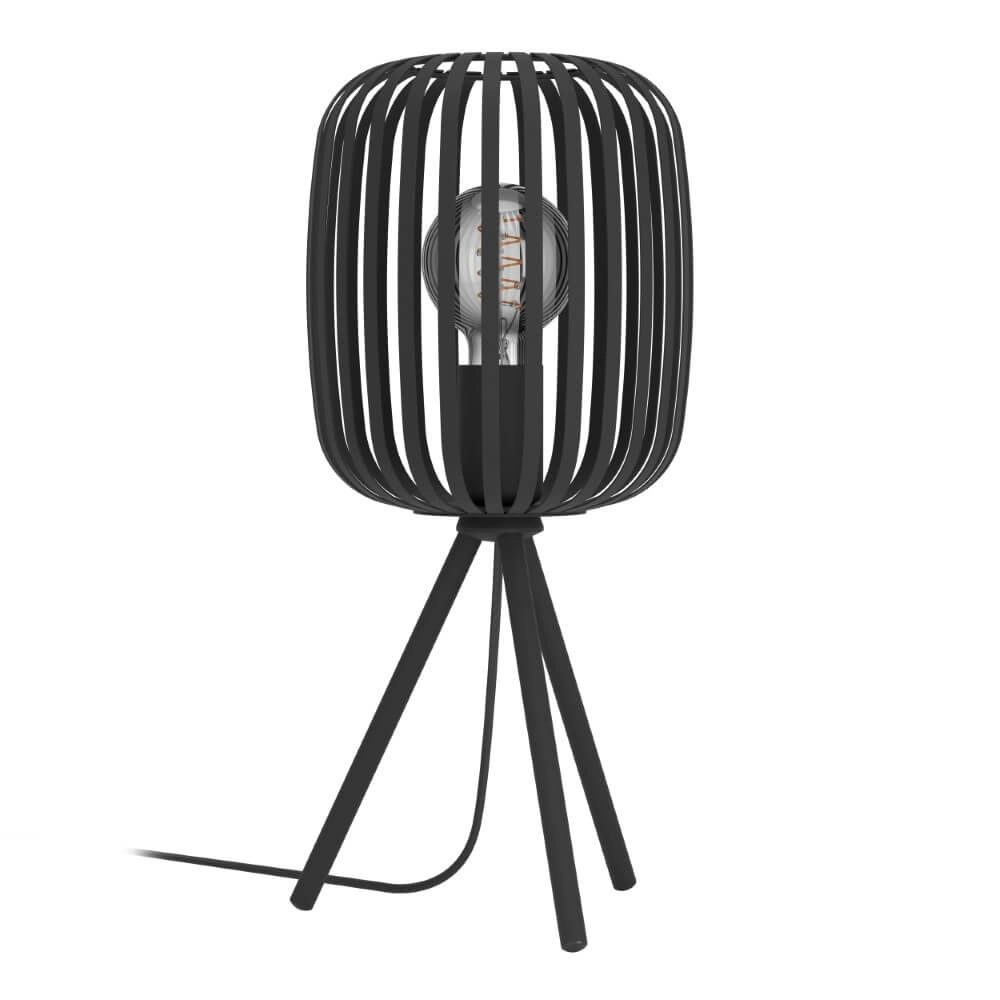 Black table lamp Romazzina Ø 20cm