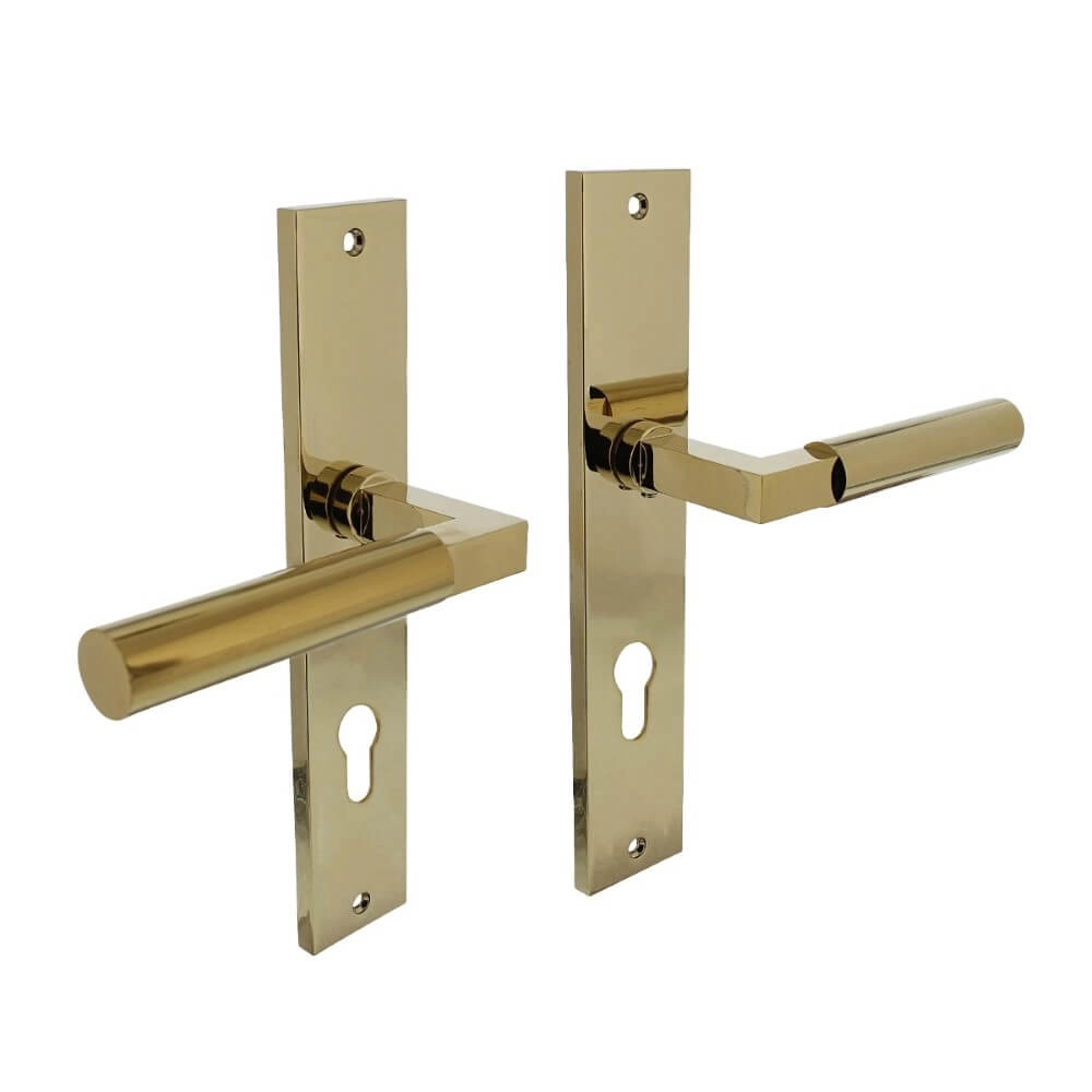 Door handle Bau-Stil PC 72mm brass
