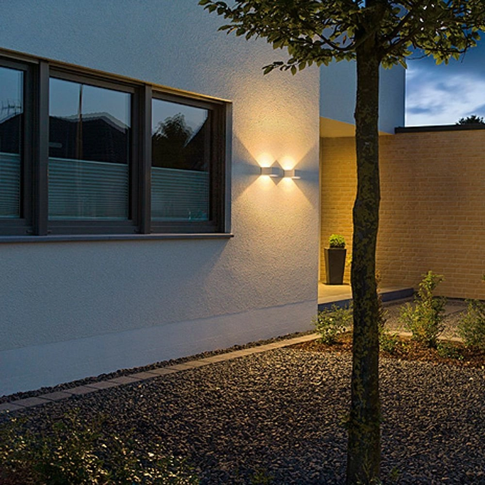 LED outdoor lamp Logs Wall Up - Down white SLV 4024163131339