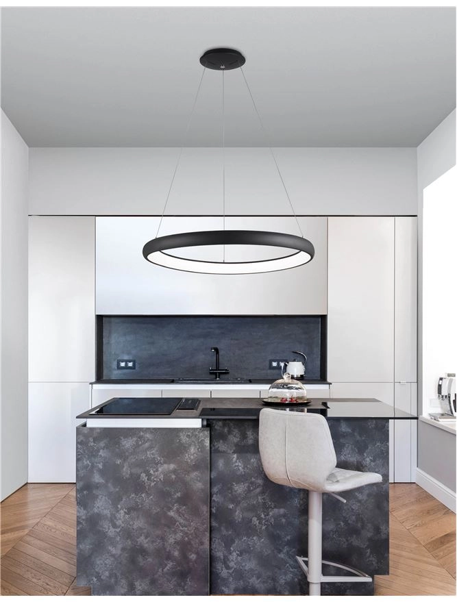 Design pendant lamp Albi black Ø 81cm Lyora 5212017416865