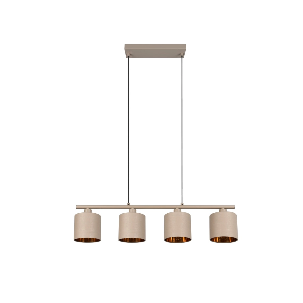 4-light pendant lamp Tommy sand brown