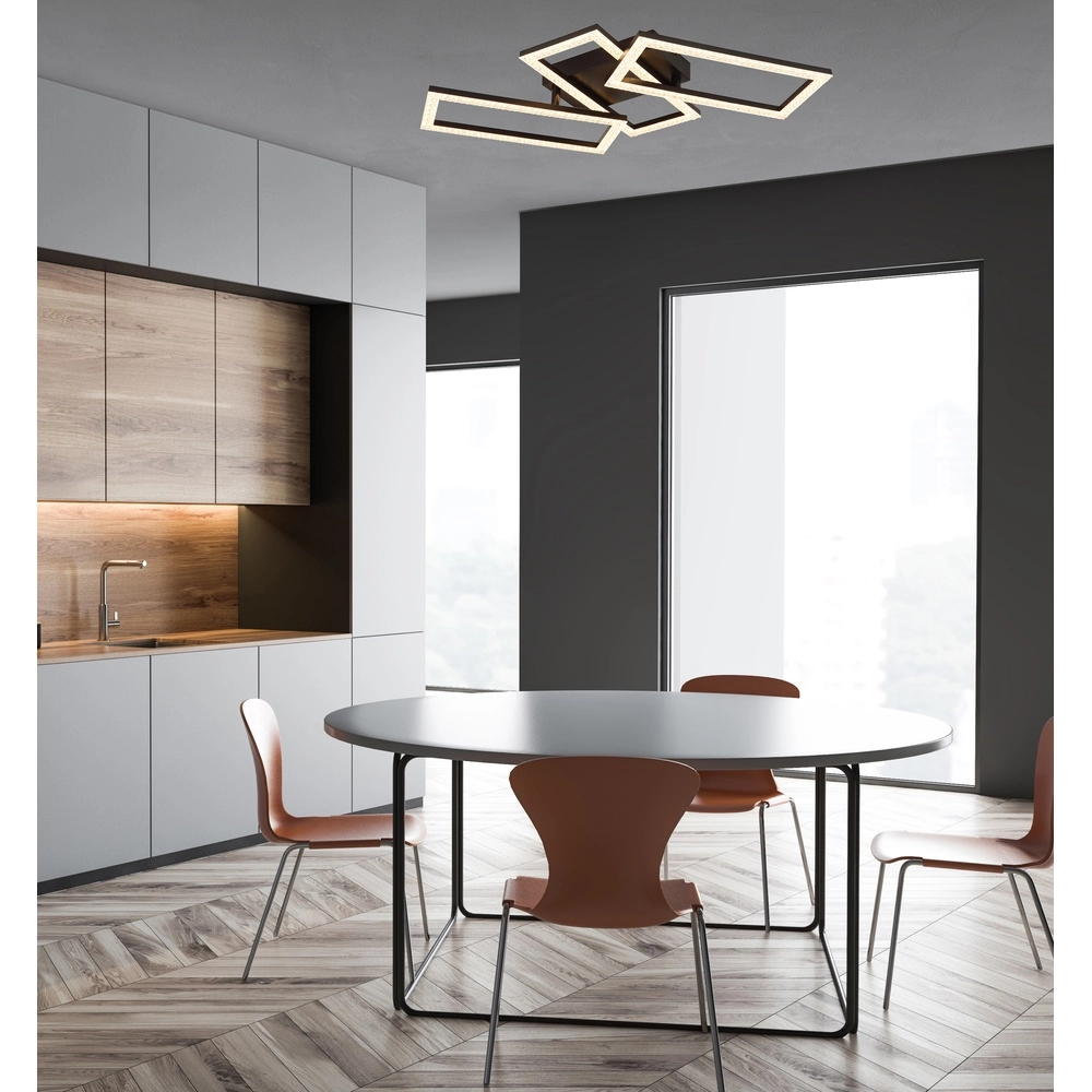 Black design ceiling lamp Sapena with crystal Globo 9007371453559