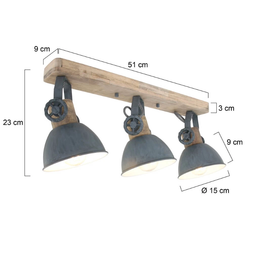 Ceiling spot Gearwood 3-light Steinhauer 8712746127874