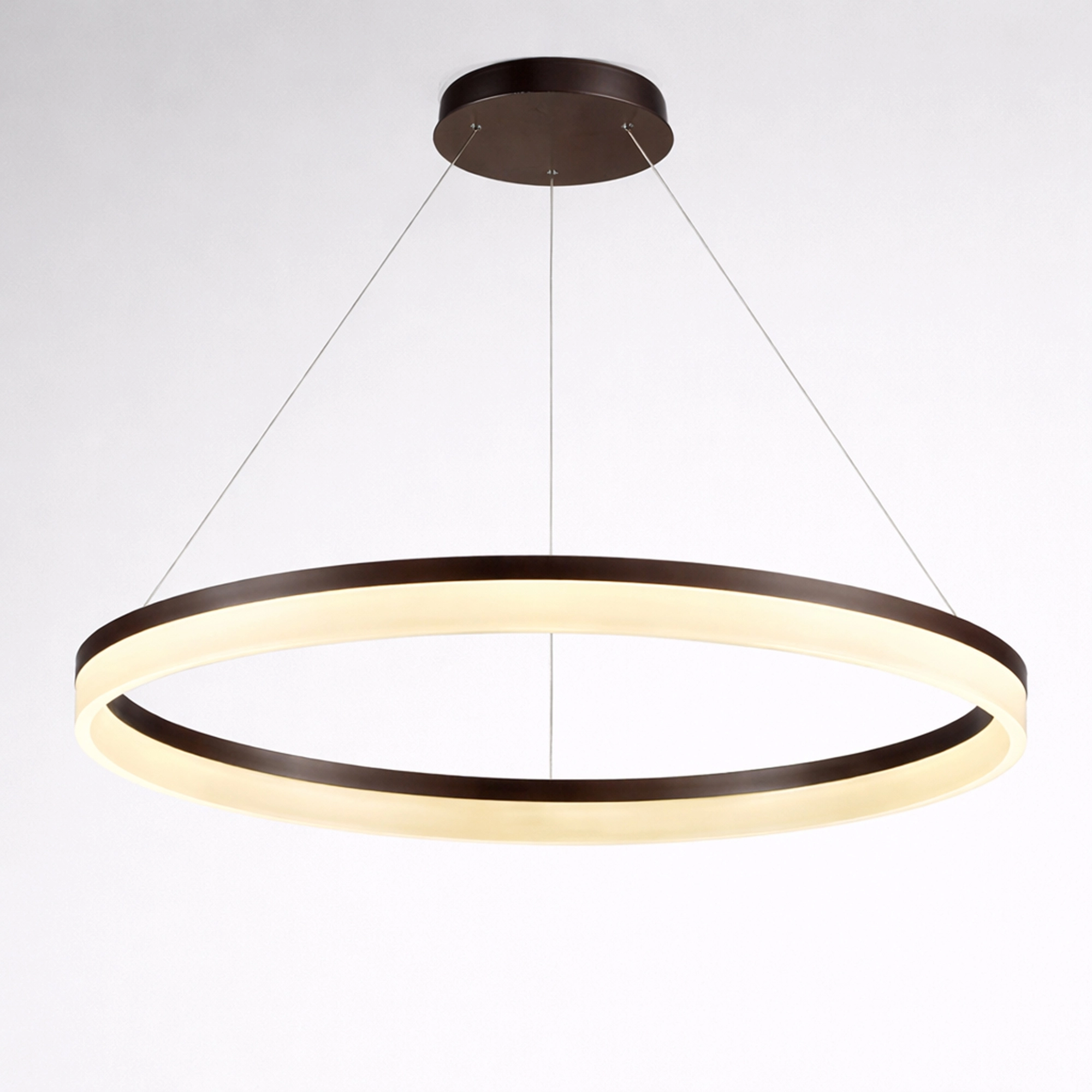 Sleek pendant lamp Ara Ø 100cm bronze