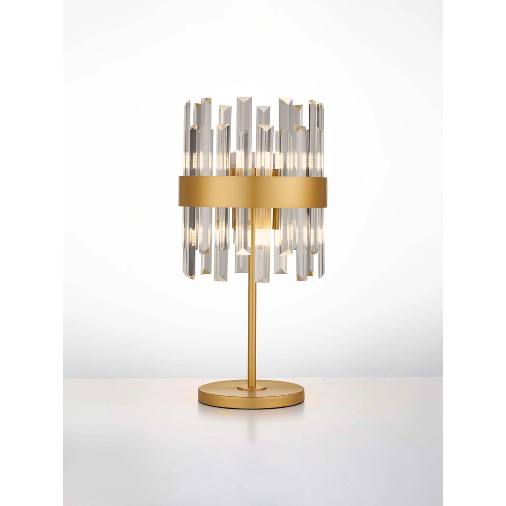 Golden table lamp Crown Ø 25cm Lyora 5212017468345