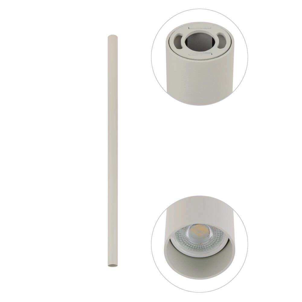 Long surface-mounted spotlight Fourty L 90cm - light grey Lyora 5903139108959