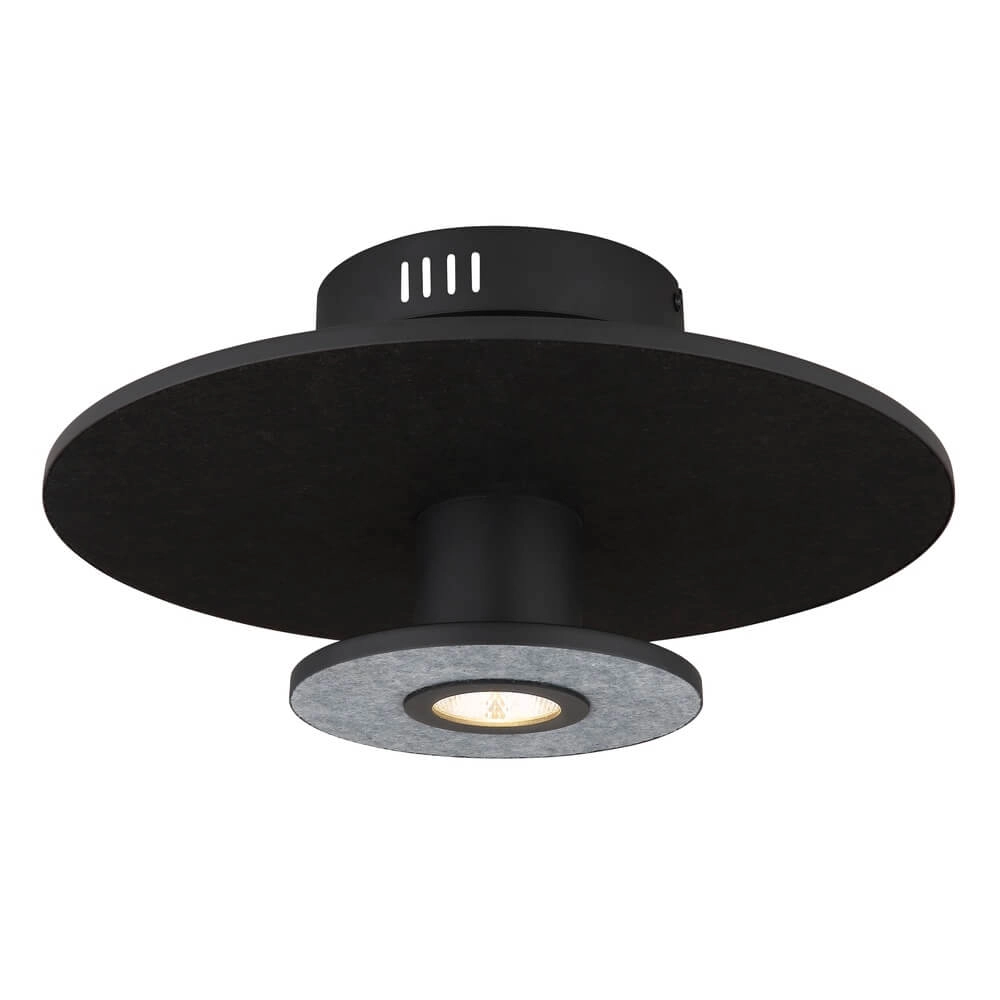 Black ceiling lamp Carter Ø 38cm with felt Globo 9007371471744