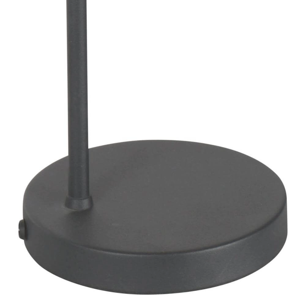 Black table lamp Tenebris with smoke glass Steinhauer 8712746178142