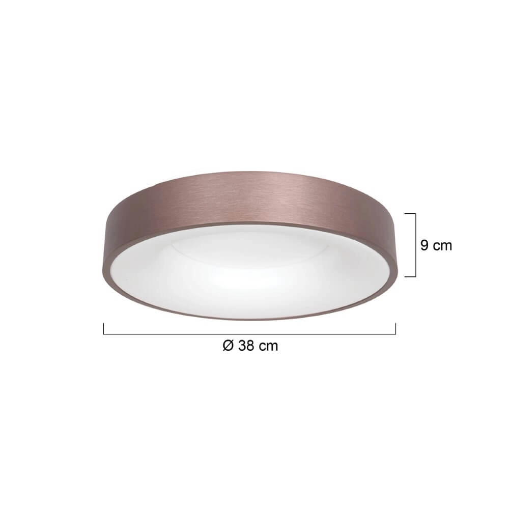 Bronze LED ceiling lamp Ringlede Ø 38cm Steinhauer 8712746167405