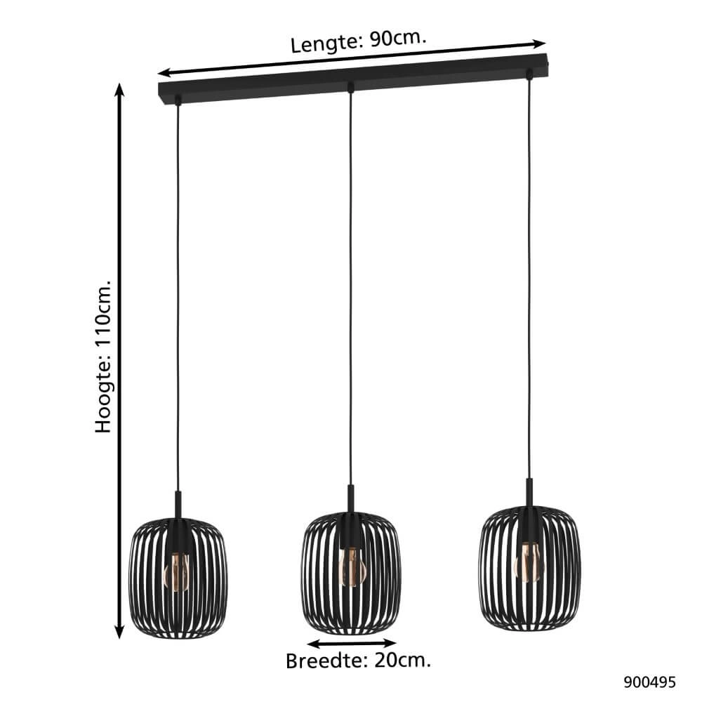 Black dining table lamp Romazzina Eglo 9008606244294