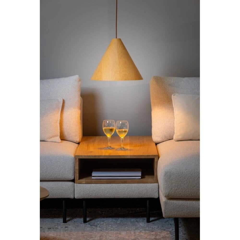 Wooden pendant lamp Robin oak Ø 33cm ETH 8720195308706