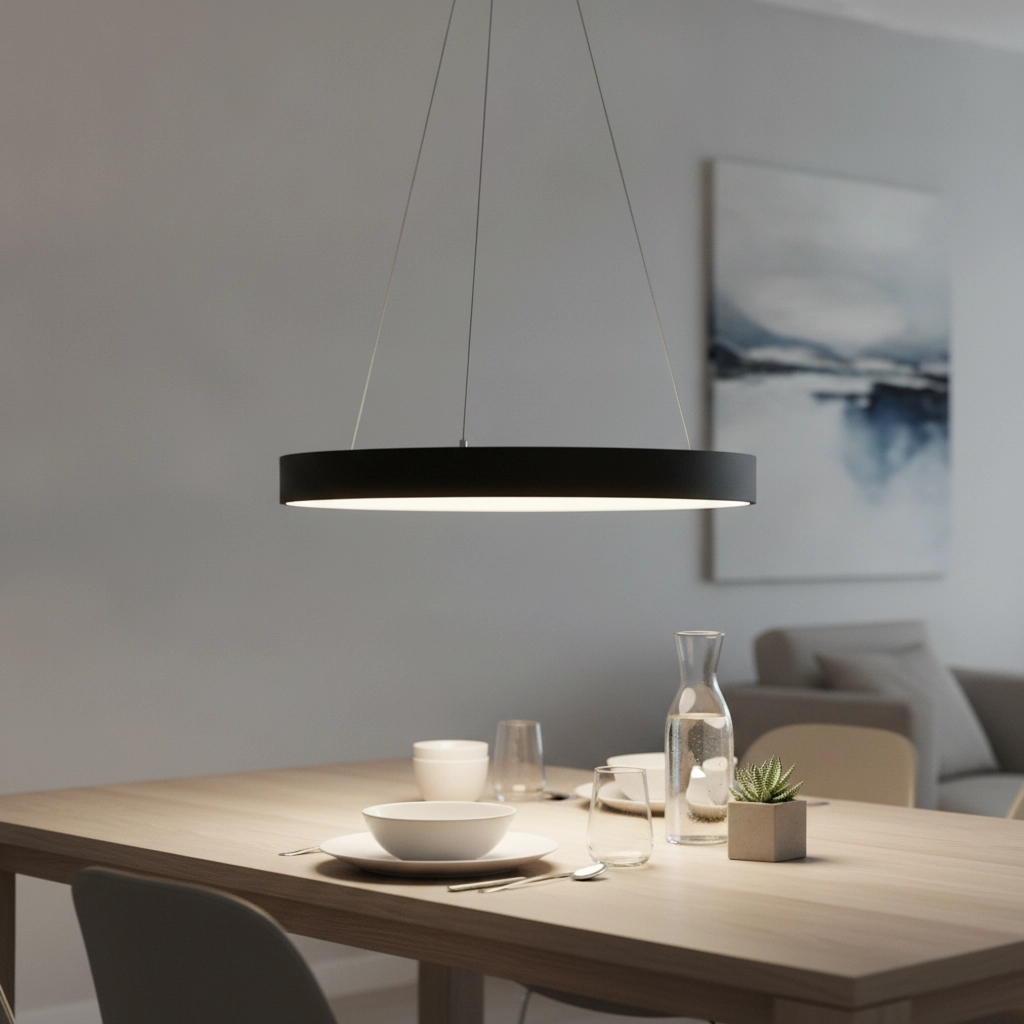 Pendant lamp Rando Thin black Ø 60cm