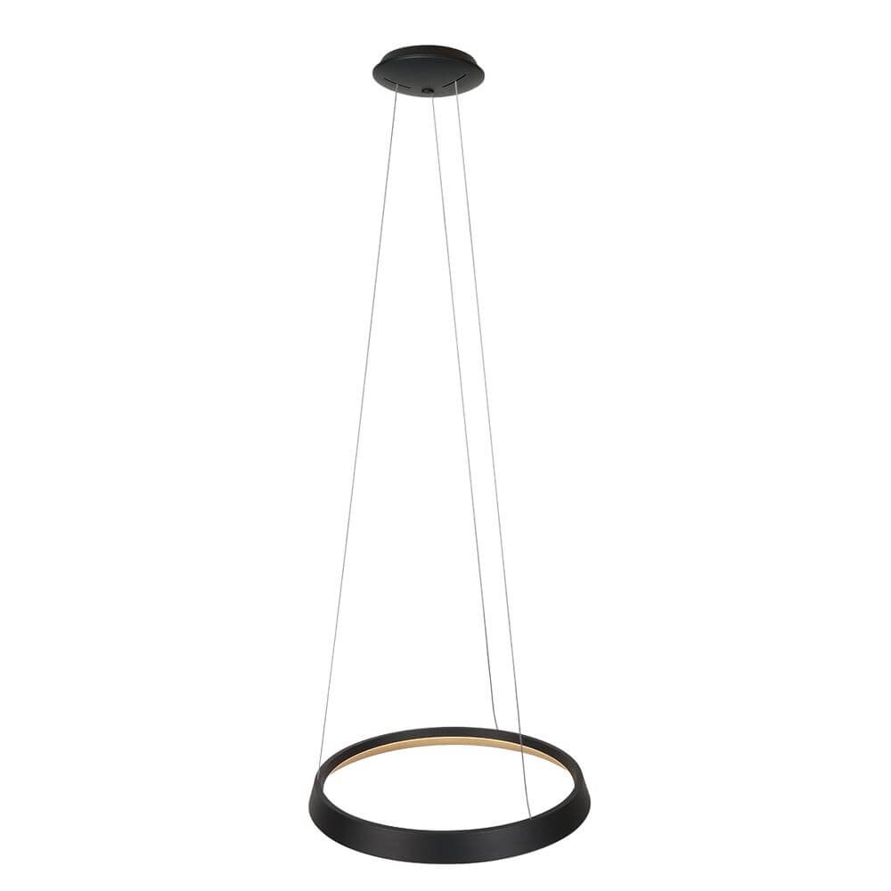Sleek pendant lamp Ringlux black Ø 60cm Steinhauer 8712746171976