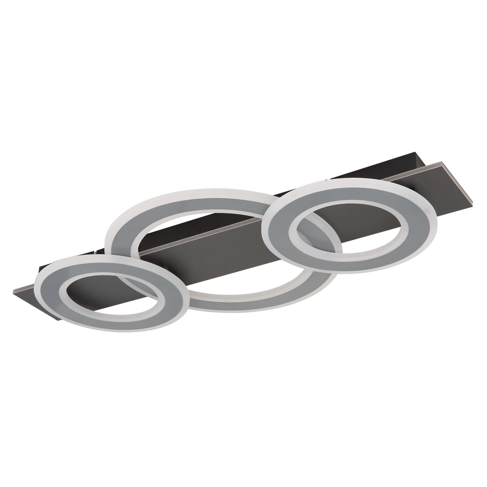 Design ceiling lamp Jayden anthracite 3 rings Globo 9007371456055