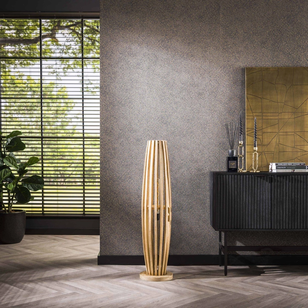 Wooden floor lamp Orbit 105cm - 1x E27 Lyora 8716803511095