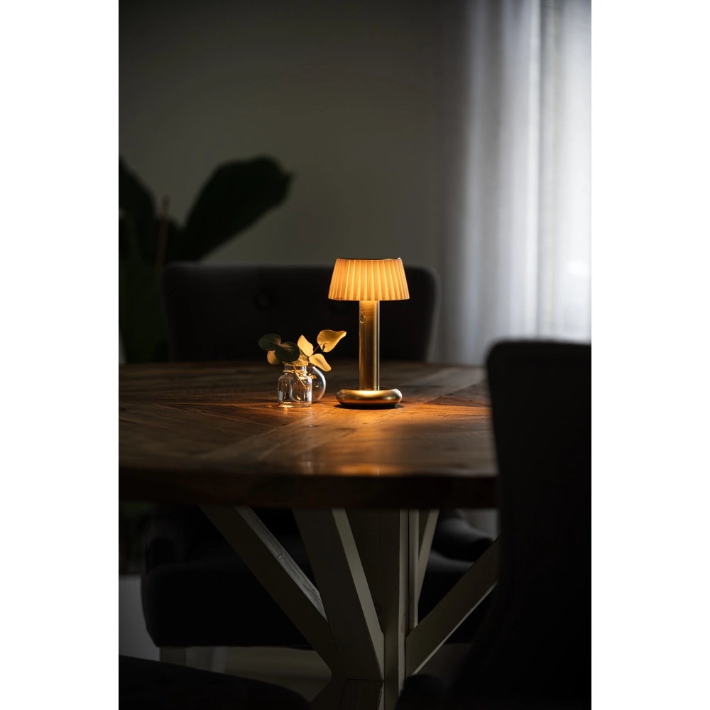 Golden table lamp Grasse Rechargeable KonstSmide 7318300030416