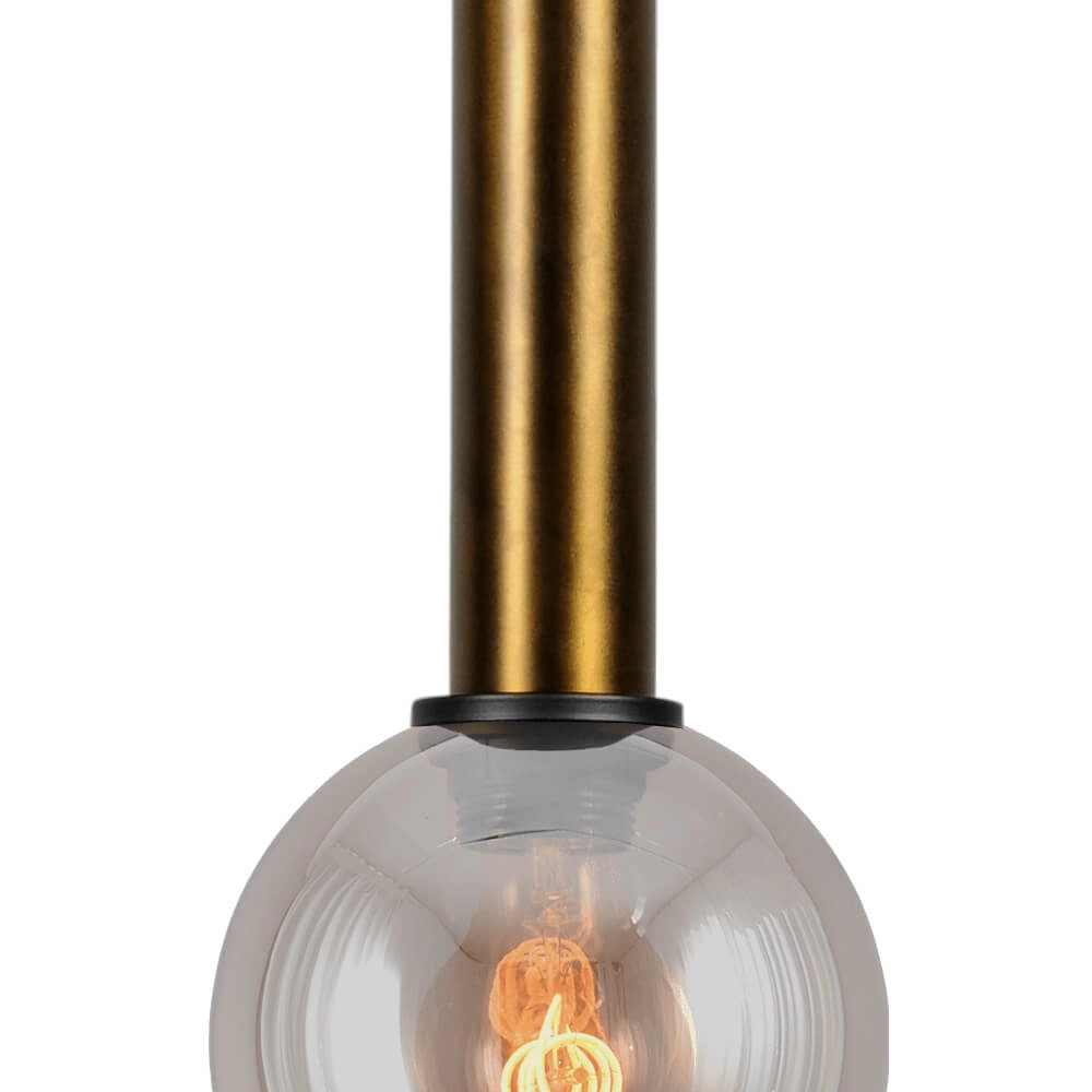 Hanging lamp Ø 15cm Bella 2 Antique brass with gold glass Masterlight 8718121334035