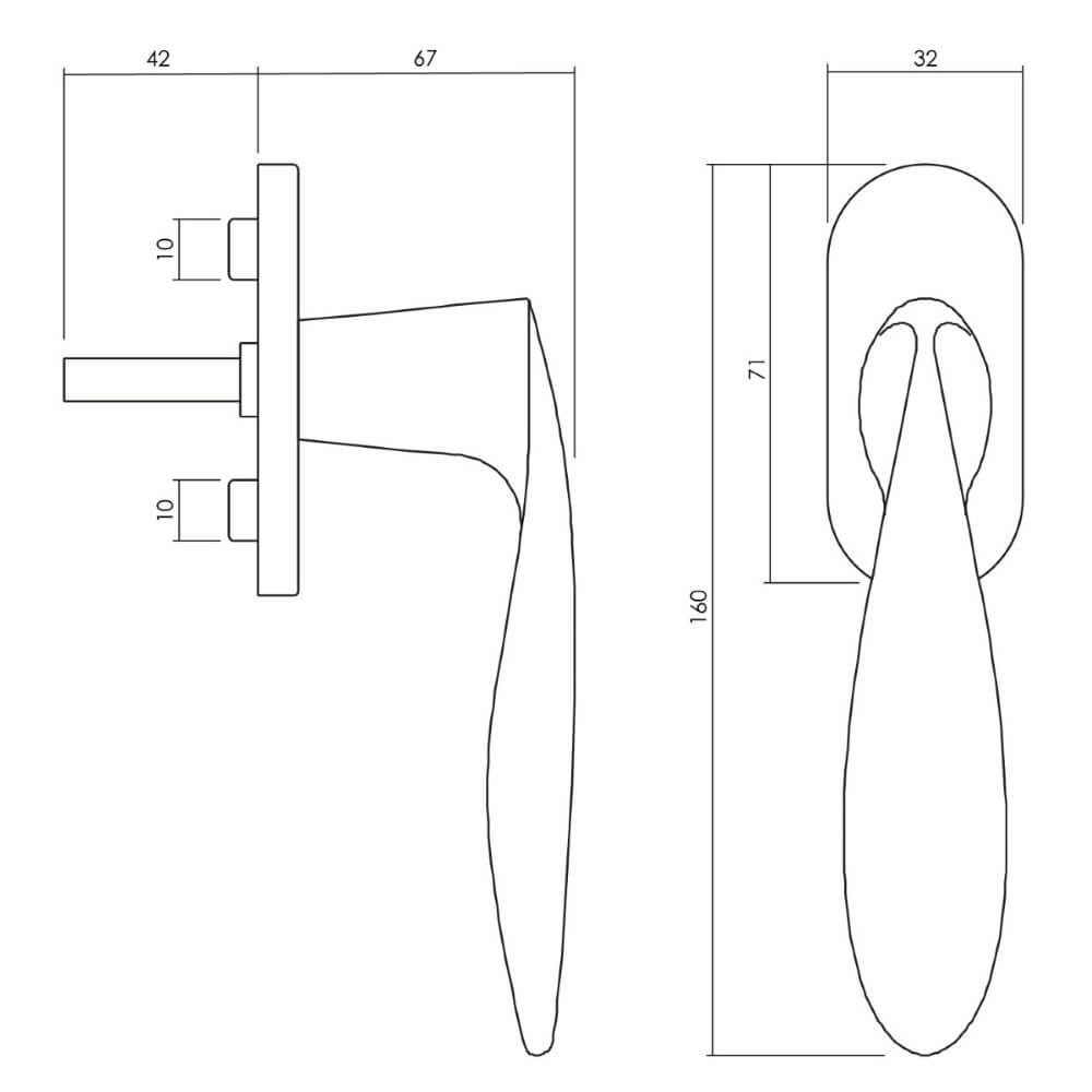 Design window handle Wind chromium Olivari 8714186481172