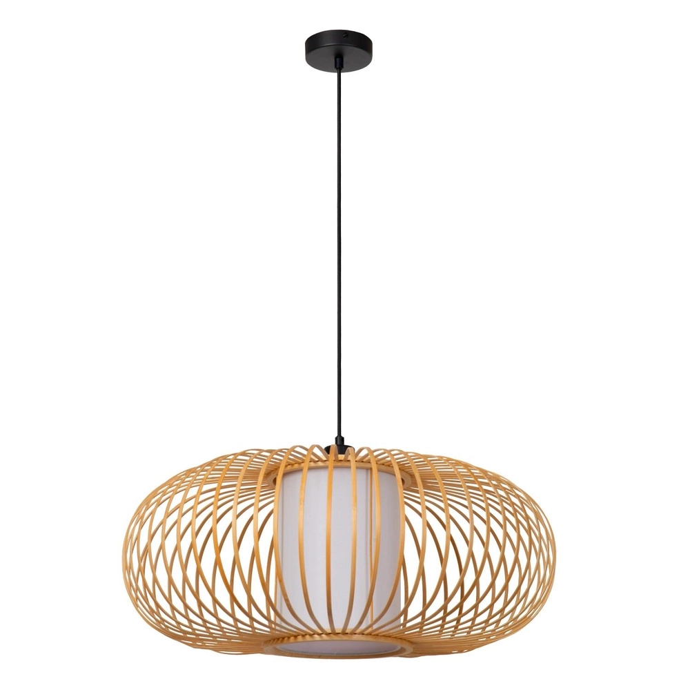 Pendant lamp Thuline Ø 60cm wood look