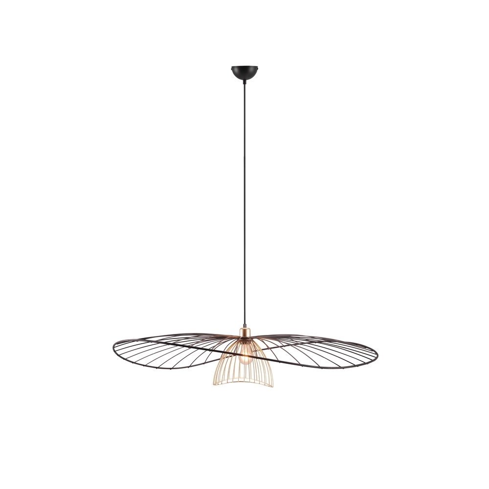 Pendant lamp Lauris Ø 100cm black Trio 4017807678093