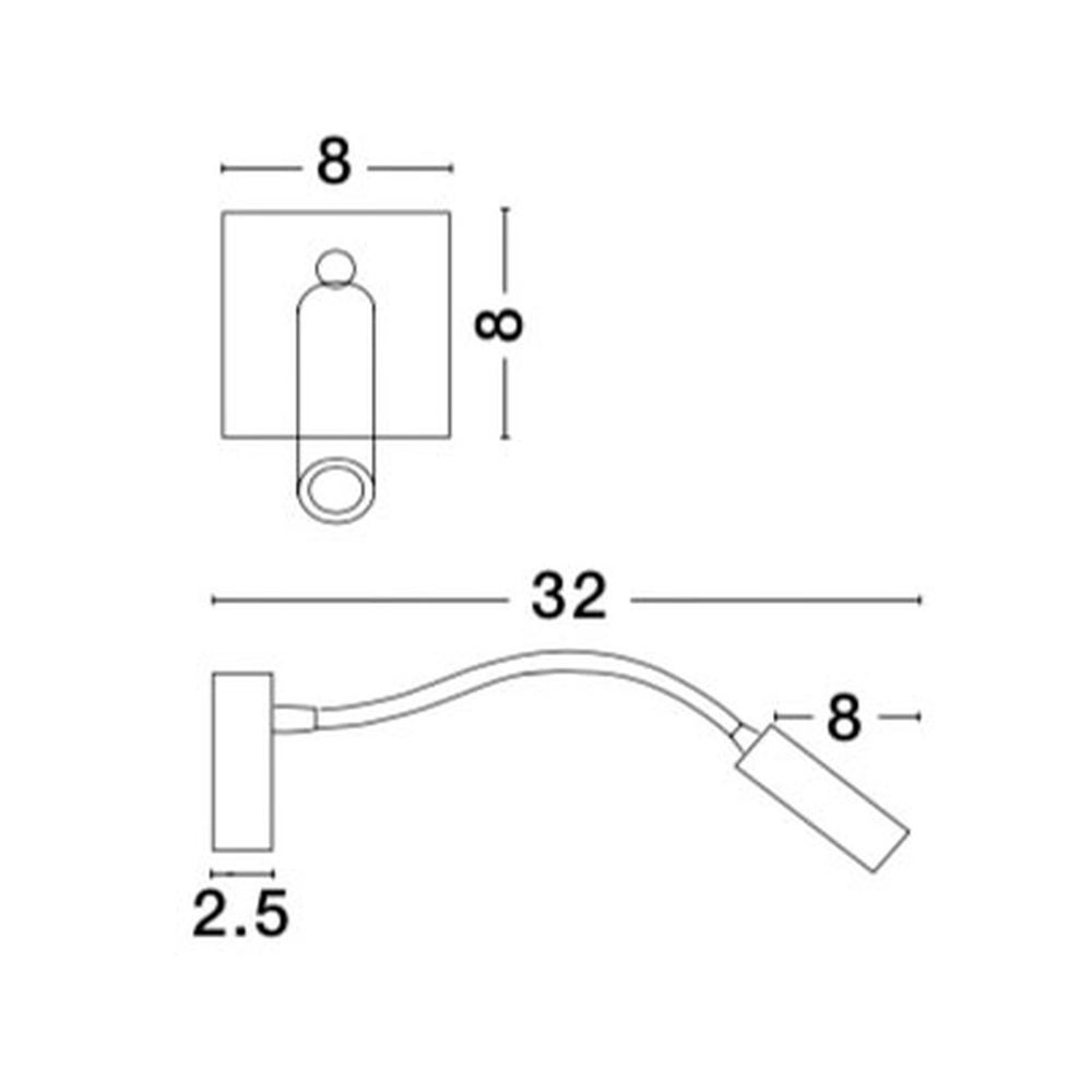 Bedside lamp Madison chromium Lyora 5212017410979