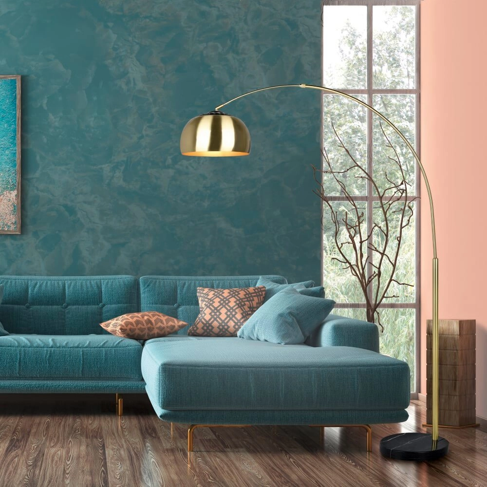 Golden arc lamp Argentina design Trio 4017807522501