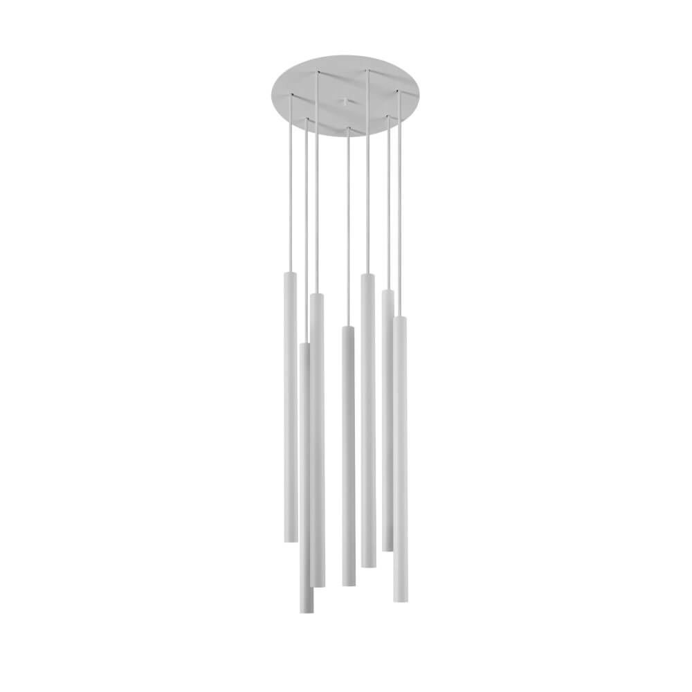 White hanging lamp Laser 7-light