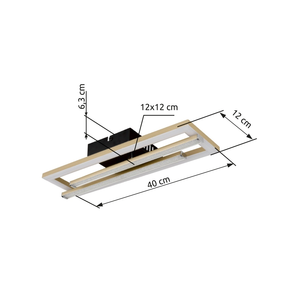 Ceiling lamp Highway black with gold Globo 9007371453795