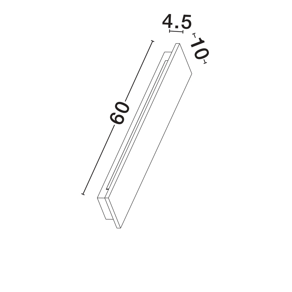 Wall lamp Luna rectangle 60cm Lyora 5212017454621