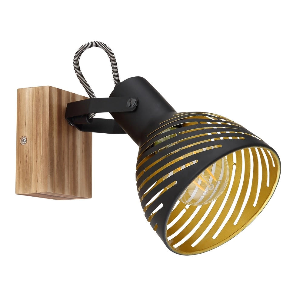 Wall lamp Lenna wood with black Globo 9007371419685