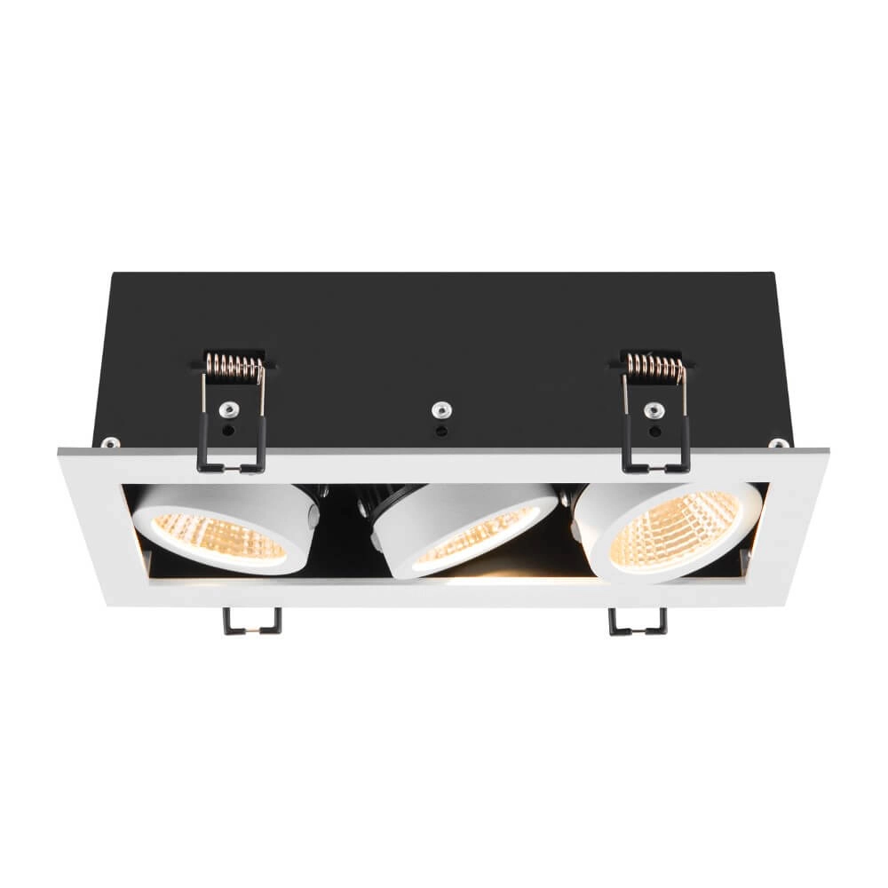 Square LED recessed spotlight Kadux Triple 3x Led - white - 3000K