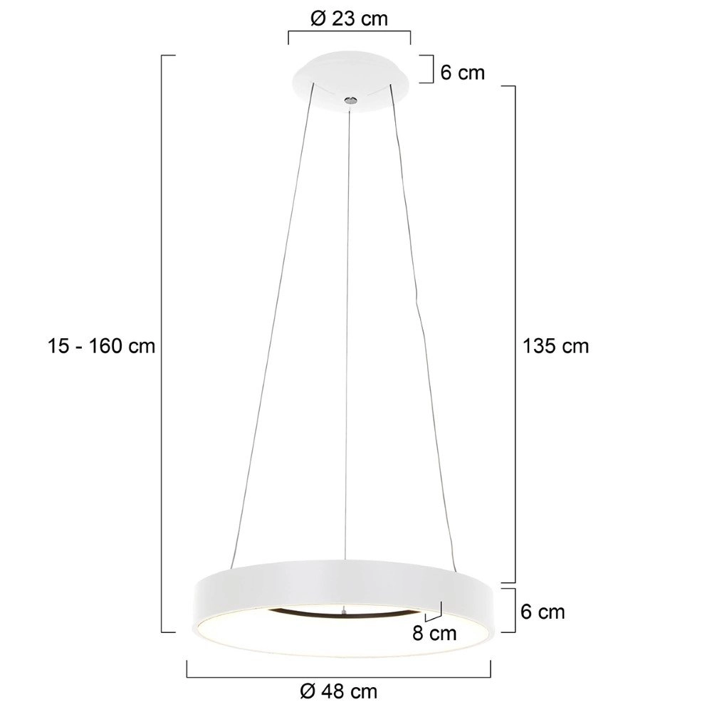 LED hanging lamp Ringlede Ø 48cm Steinhauer 8712746132854